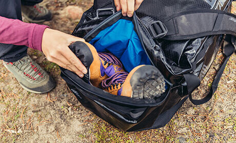 Erweiterbares Fach für schmutzige Ausrüstung