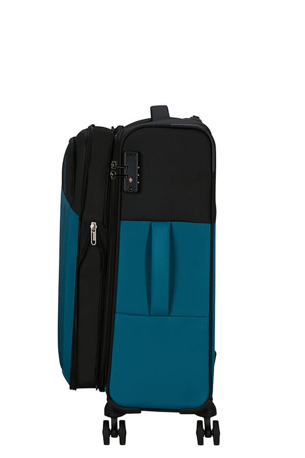 American Tourister Daring Dash Spinner Expandable TSA M  Black/Blue American Tourister Daring Dash Spinner Expandable TSA M  Black/Blue