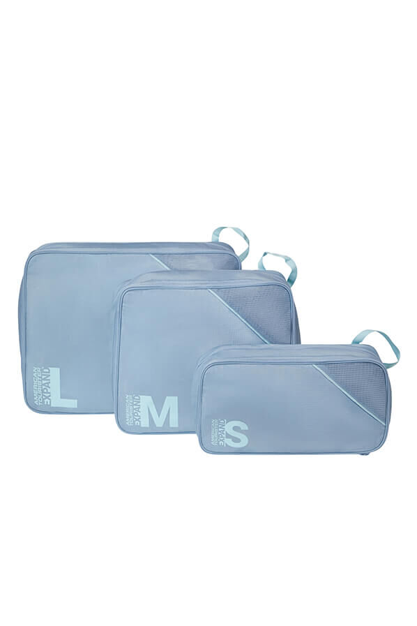 Packing Cubes 3er Set Packw&uuml;rfel | American Tourister American Tourist. Ta Packing Cubes S/M/L  Stone Blue/Blue