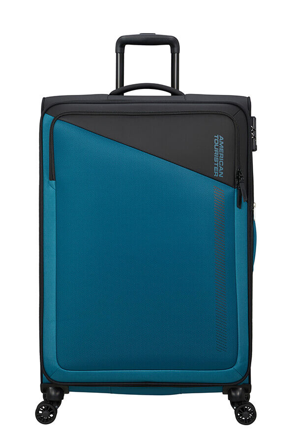 American Tourister Daring Dash Spinner Expandable TSA L  Black/Blue American Tourister Daring Dash Spinner Expandable TSA L  Black/Blue