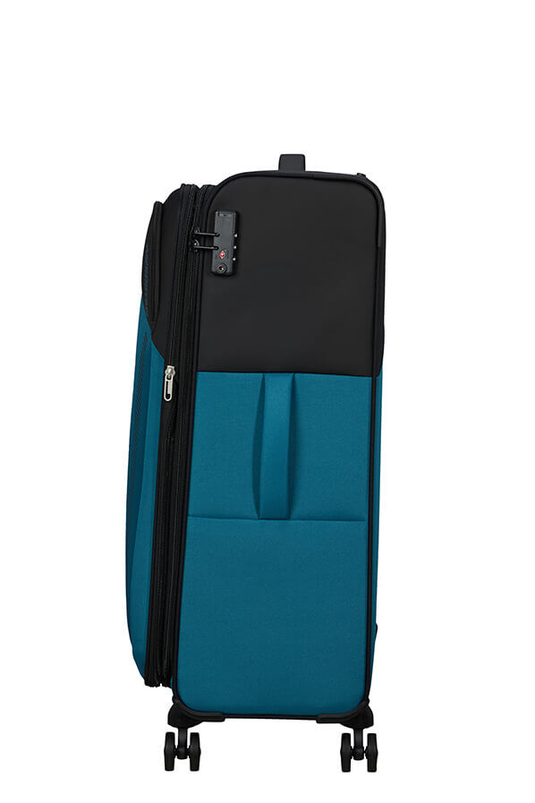 American Tourister Daring Dash Spinner Expandable TSA L  Black/Blue American Tourister Daring Dash Spinner Expandable TSA L  Black/Blue