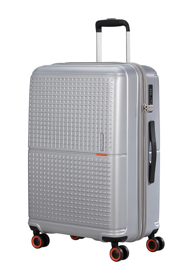 American Tourister Geopop Spinner 67/24 Tsa. 67cm  Argent M&eacute;tallique