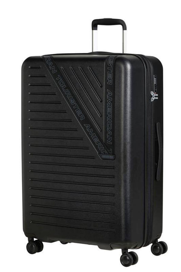 Dynabelt Check-in Gr&ouml;&szlig;e L | American Tourister Dynabelt Spinner EXP TSA 77cm  Volcano Black