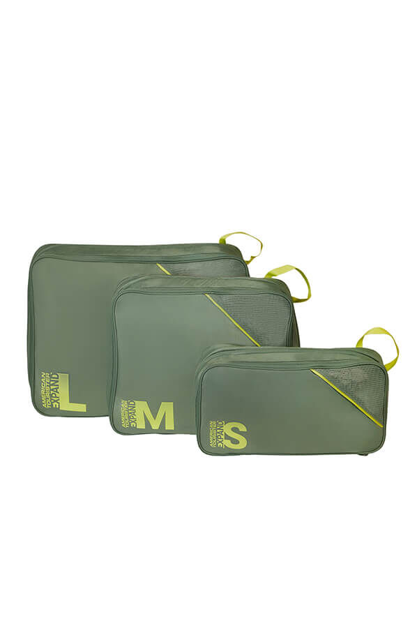 Packing Cubes 3er Set Packw&uuml;rfel | American Tourister American Tourist. Ta Packing Cubes S/M/L  Olive/Lime