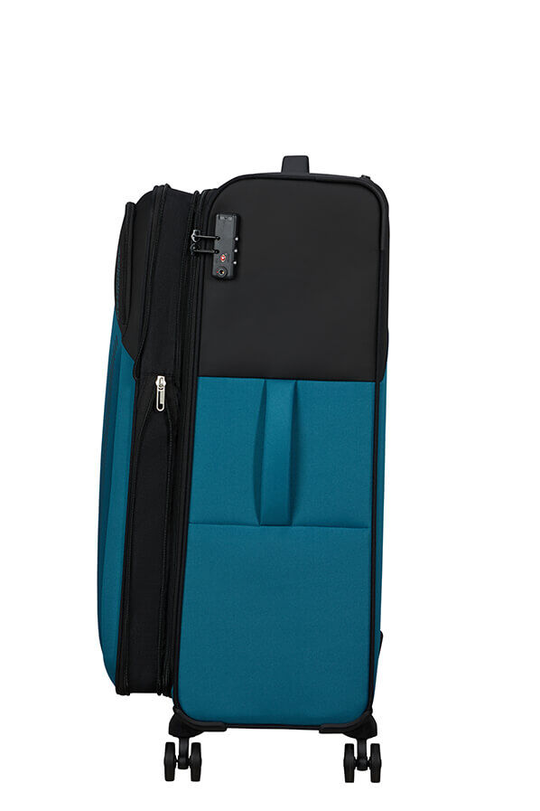 American Tourister Daring Dash Spinner Expandable TSA L  Black/Blue