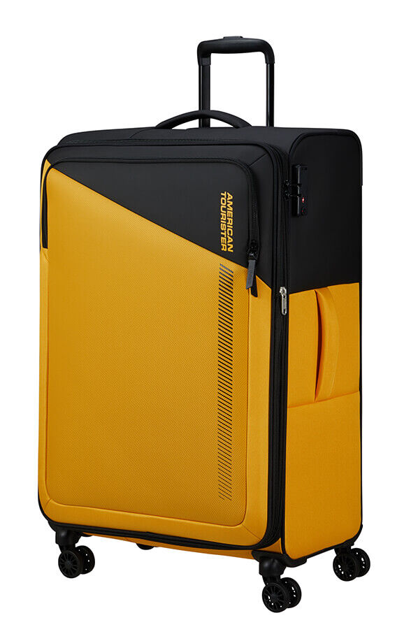 American Tourister Daring Dash Spinner Expandable TSA L  Black/Yellow