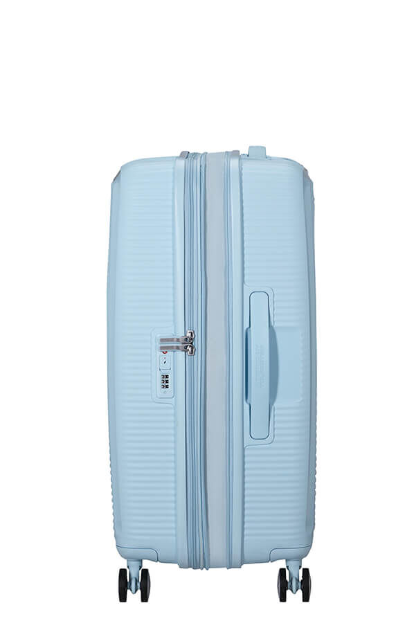 American Tourister SoundBox Spinner TSA Expandable 67cm  Pastel Blue American Tourister SoundBox Spinner TSA Expandable 67cm  Pastel Blue
