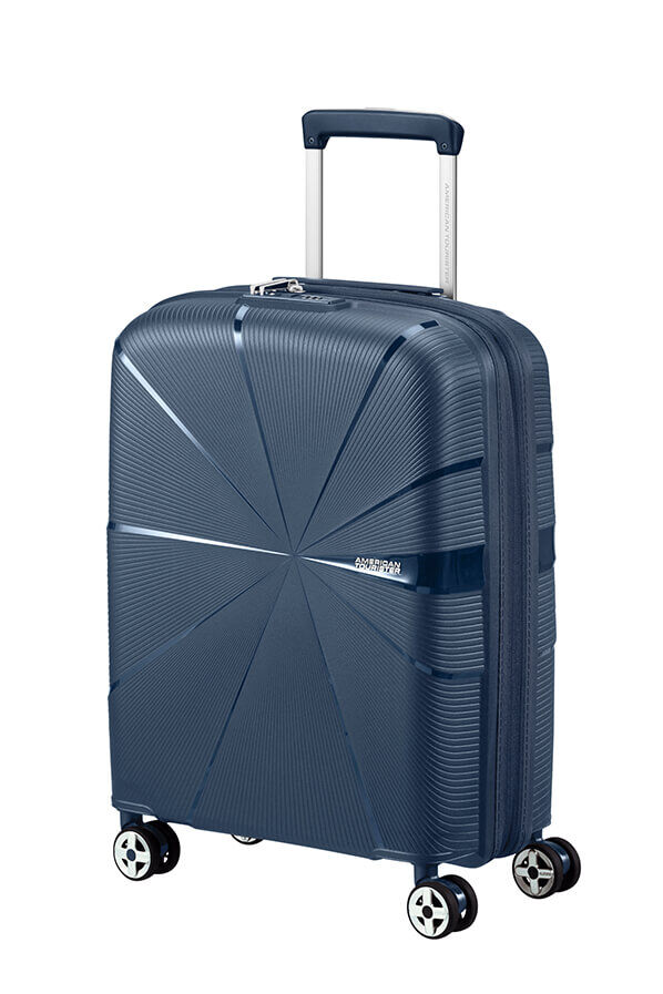 American Tourister Starvibe Spinner Expandable TSA 55cm Navy American Tourister Starvibe Spinner Expandable TSA 55cm Navy