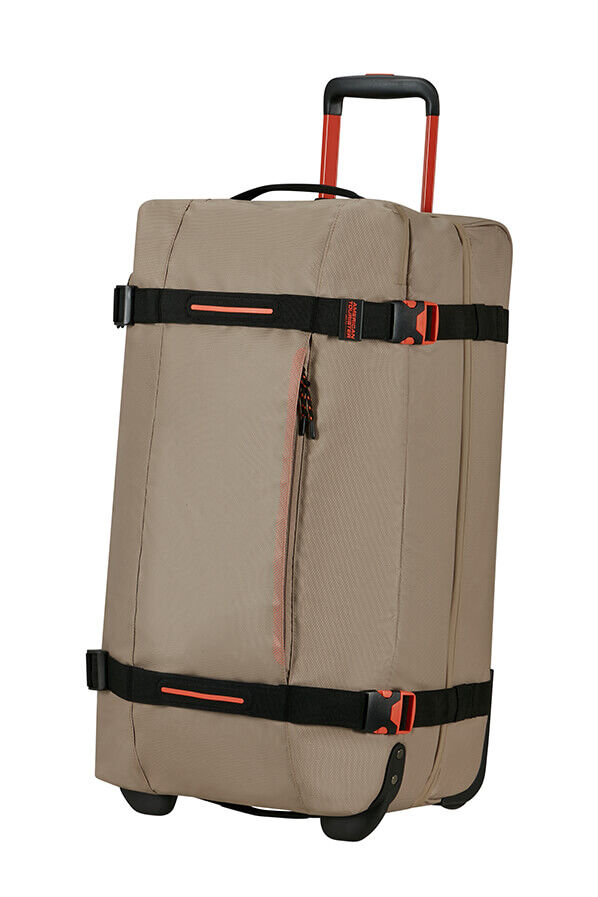 American Tourister Urban Track Duffle with Wheels Coated M  Beige/Orange