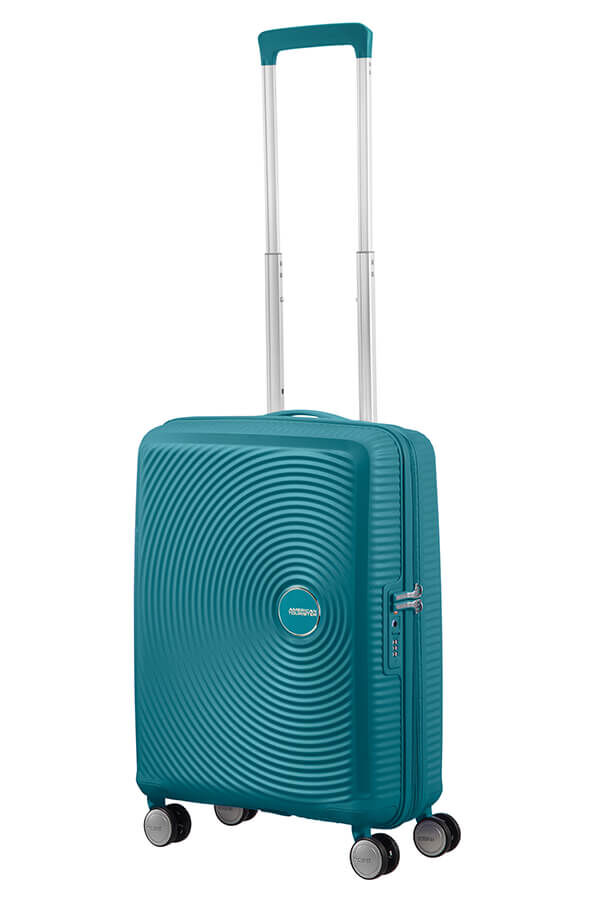 SoundBox Cabin luggage | American Tourister Soundbox Spinner Expandable 55cm  Jade Green