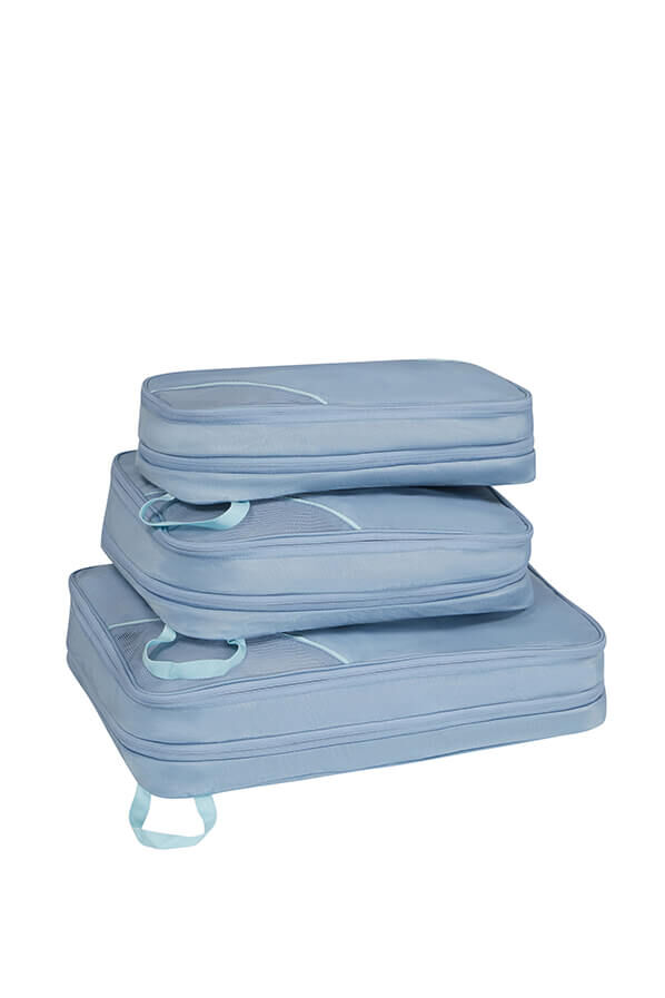 Packing Cubes 3er Set Packw&uuml;rfel | American Tourister American Tourist. Ta Packing Cubes S/M/L  Stone Blue/Blue