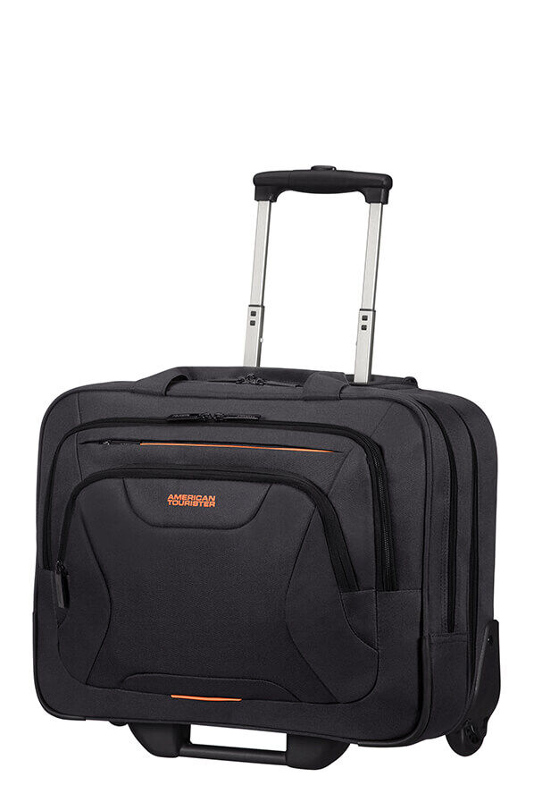 American Tourister At Work Rolling Tote  15.6inch Black/Orange