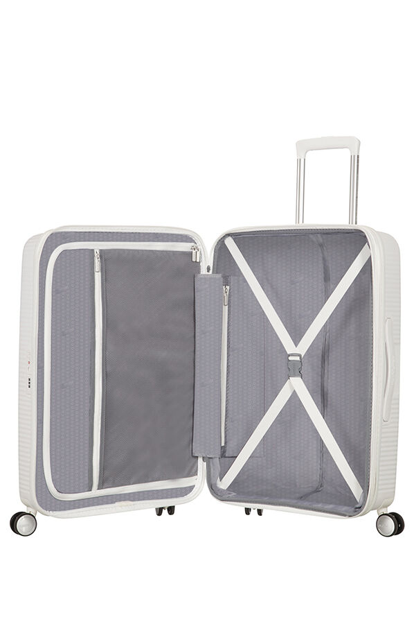 American Tourister Soundbox Spinner erweiterbar 77cm Pure White