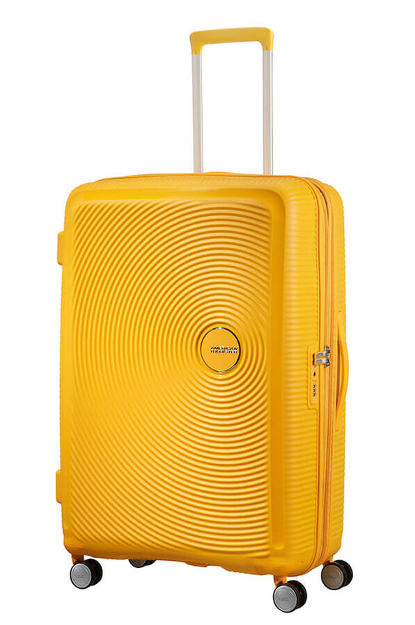 American Tourister Soundbox Spinner 77  Golden Yellow American Tourister Soundbox Spinner 77  Golden Yellow