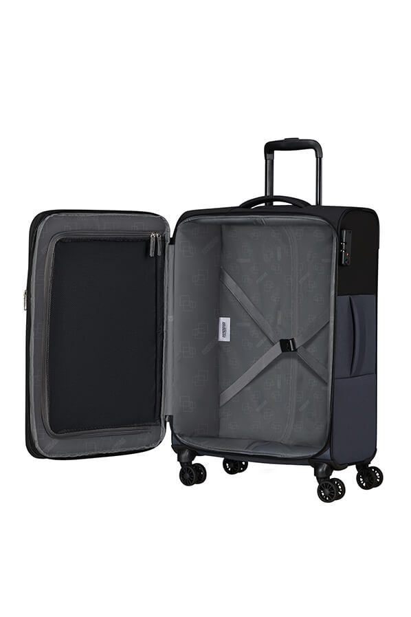 American Tourister Daring Dash Spinner Expandable TSA M  Black/Grey American Tourister Daring Dash Spinner Expandable TSA M  Black/Grey