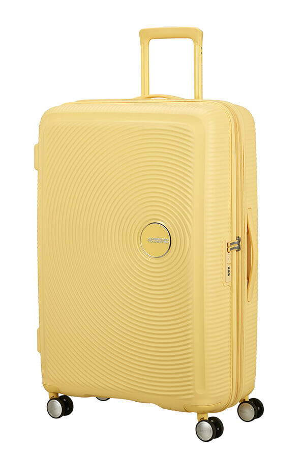 American Tourister SoundBox Spinner TSA Expandable 77cm  Pastel Yellow American Tourister SoundBox Spinner TSA Expandable 77cm  Pastel Yellow