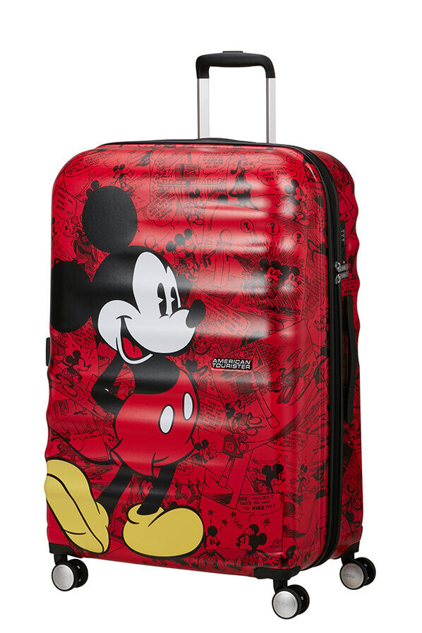 American Tourister Disney Wavebreaker Spinner TSA Disney Fl 77cm  Mickey Comics Red