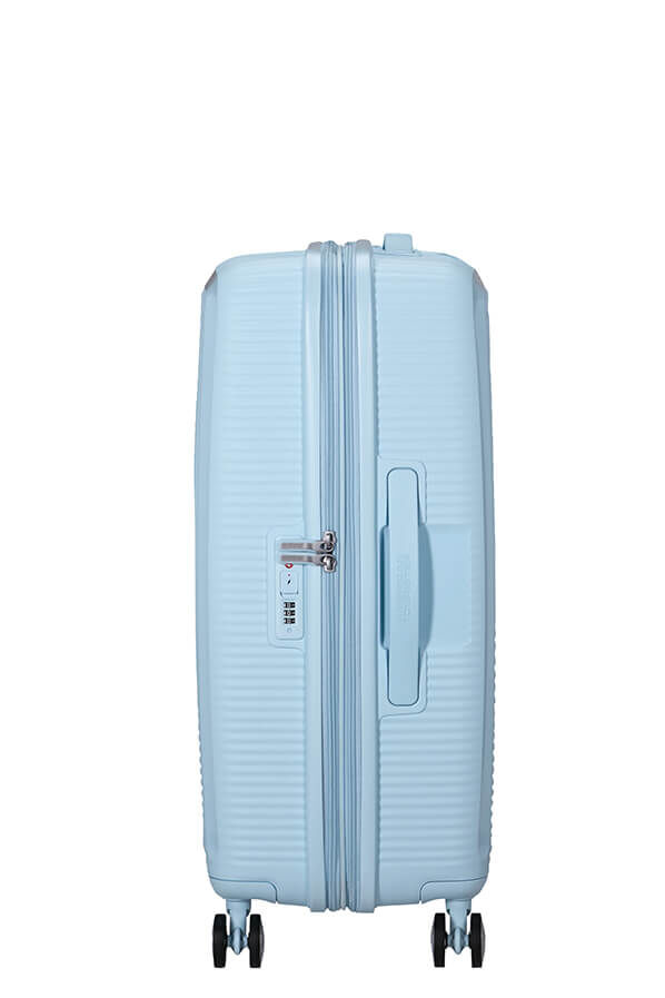 American Tourister SoundBox Spinner TSA Expandable 67cm  Pastel Blue American Tourister SoundBox Spinner TSA Expandable 67cm  Pastel Blue