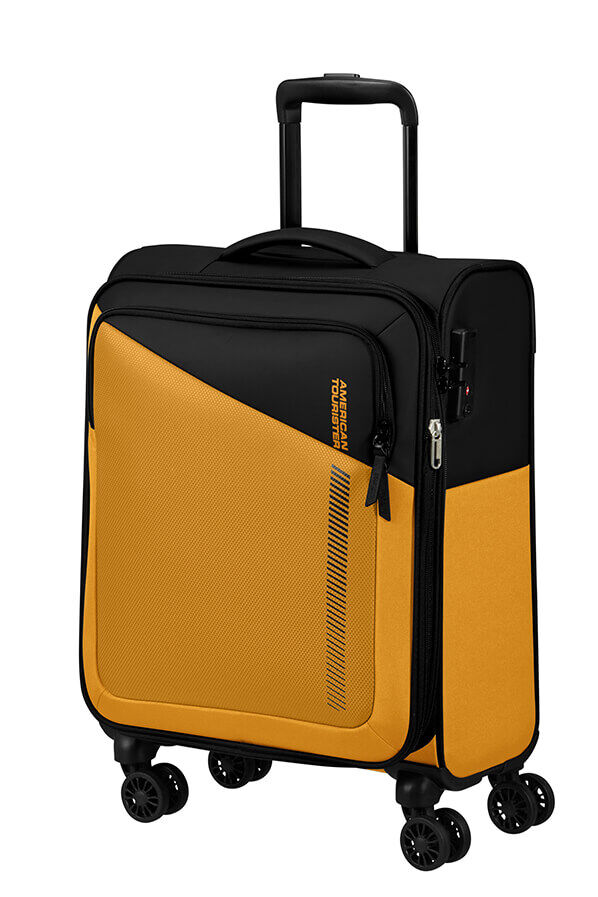 American Tourister Daring Dash Spinner Expandable TSA S  Black/Yellow American Tourister Daring Dash Spinner Expandable TSA S  Black/Yellow
