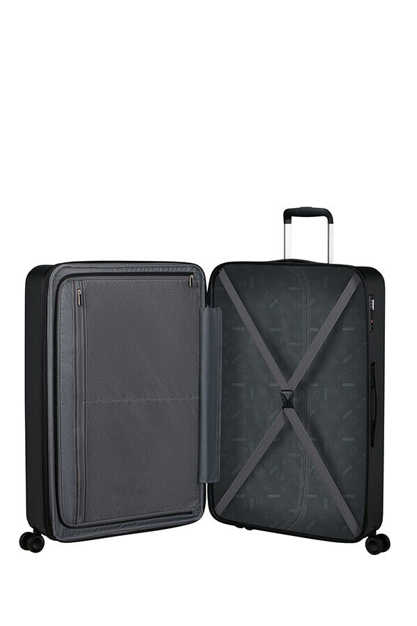 Dynabelt Check-in Gr&ouml;&szlig;e L | American Tourister Dynabelt Spinner EXP TSA 77cm  Volcano Black