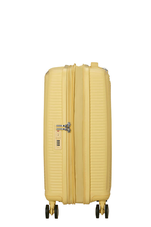 American Tourister SoundBox Spinner TSA Expandable 55cm  Pastel Yellow American Tourister SoundBox Spinner TSA Expandable 55cm  Pastel Yellow