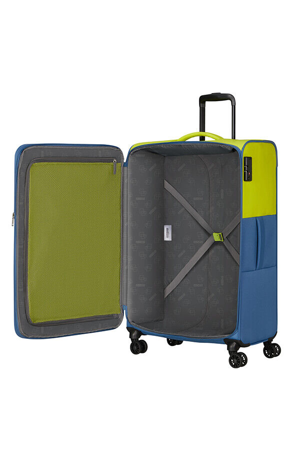 American Tourister Daring Dash Spinner Expandable TSA L  Lime/Coronet
