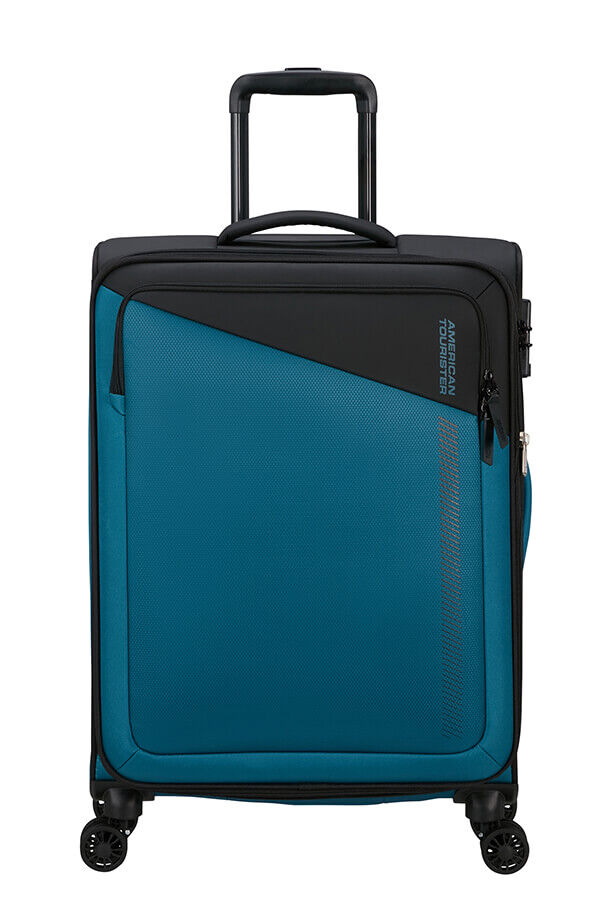 American Tourister Daring Dash Spinner Expandable TSA M  Black/Blue American Tourister Daring Dash Spinner Expandable TSA M  Black/Blue