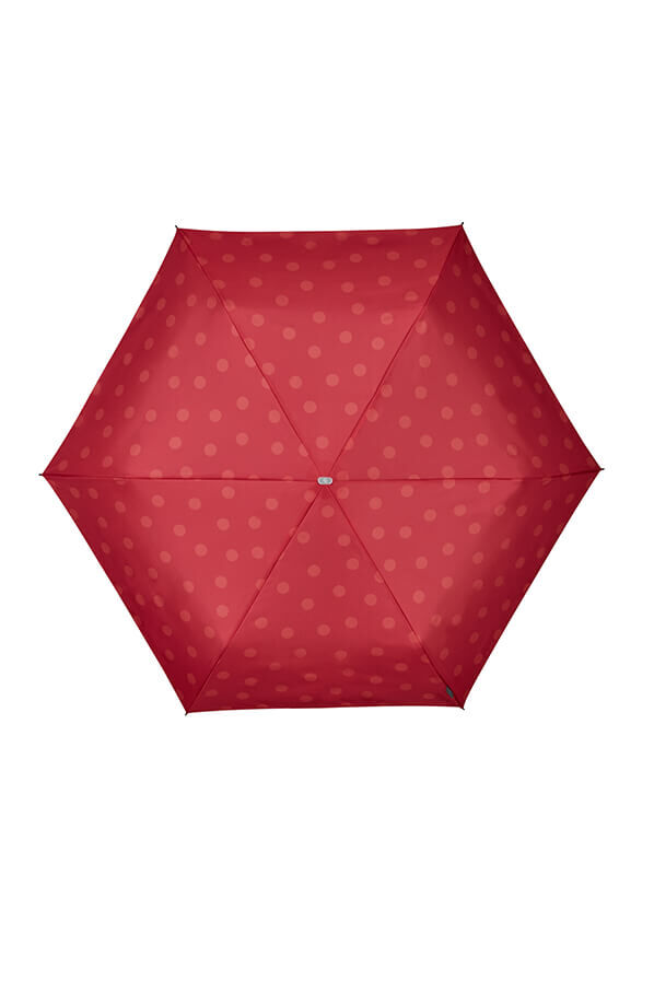 Samsonite Alu Drop S 3 Sect. Manual Flat  Sunset Red Polka Dots