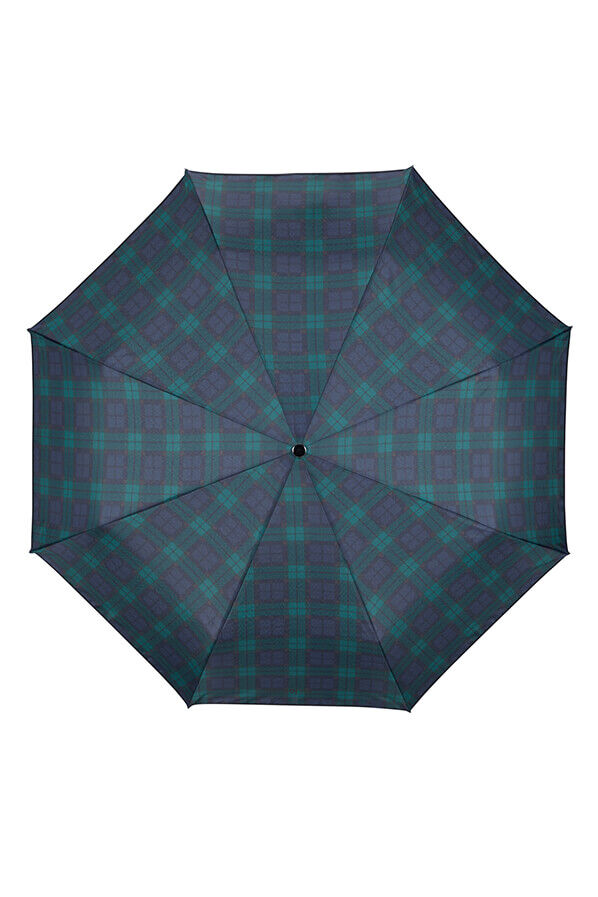 Samsonite Wood Classic S 3 Sect. Auto O/C Short  Blue/Green Scottish