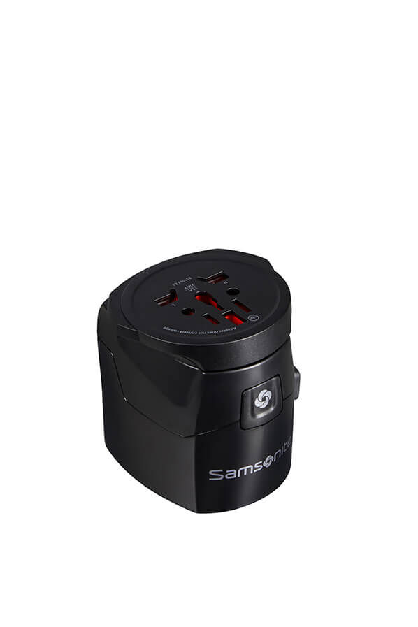Samsonite Travel Accessories World Adaptor Pro 3-P+USB Schwarz