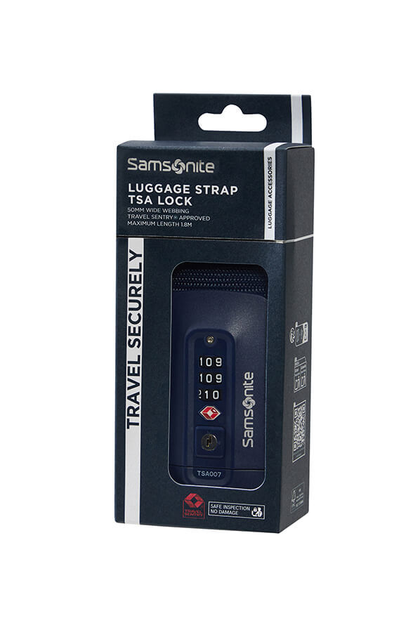 Samsonite Ta Revolution Luggage Strap/TSA Lock  Midnight Blue