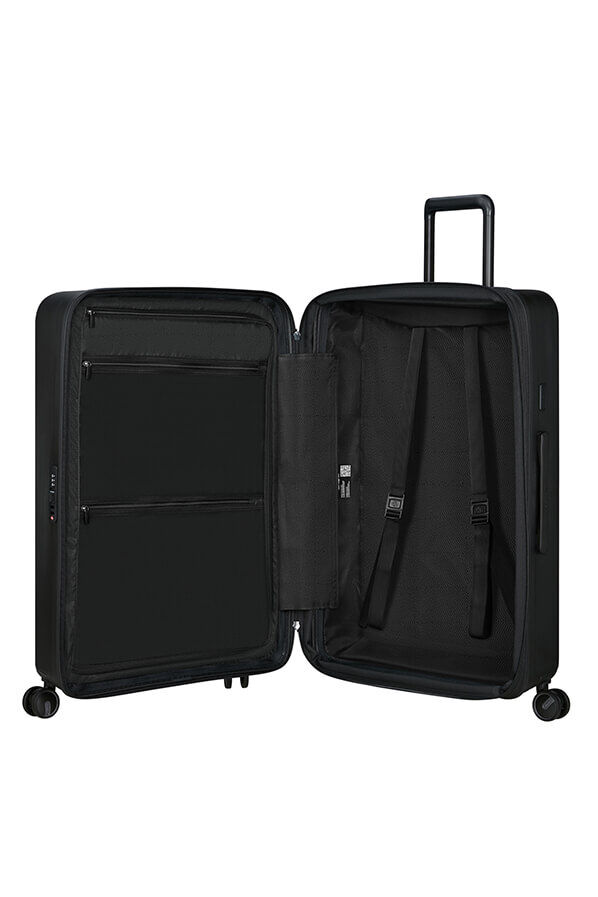 Samsonite Restackd Spinner Expandable 75cm  Black Samsonite Restackd Spinner Expandable 75cm  Black
