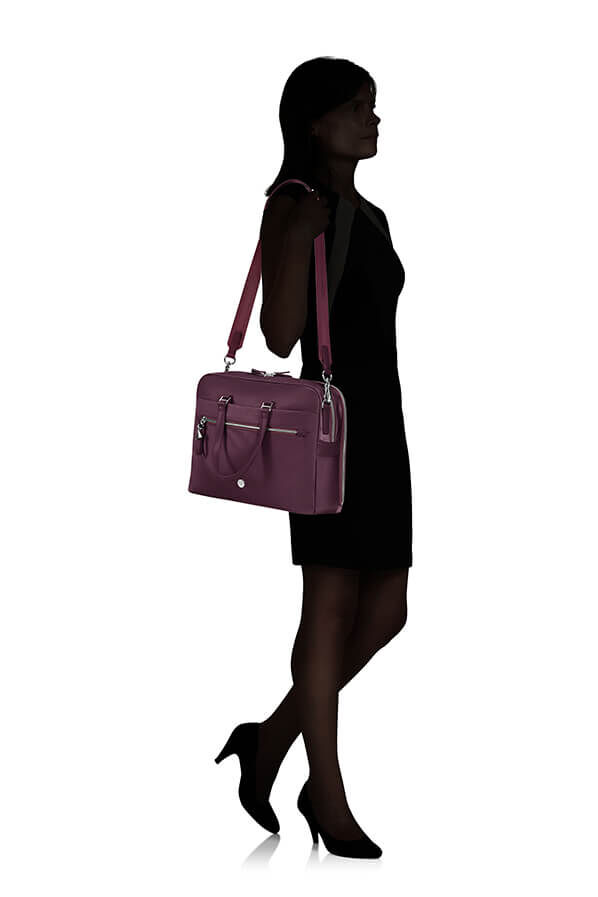 Samsonite Karissa Evo Bailhandle 15.6' 2 Comp  Burgundy Samsonite Karissa Evo Bailhandle 15.6' 2 Comp  Burgundy