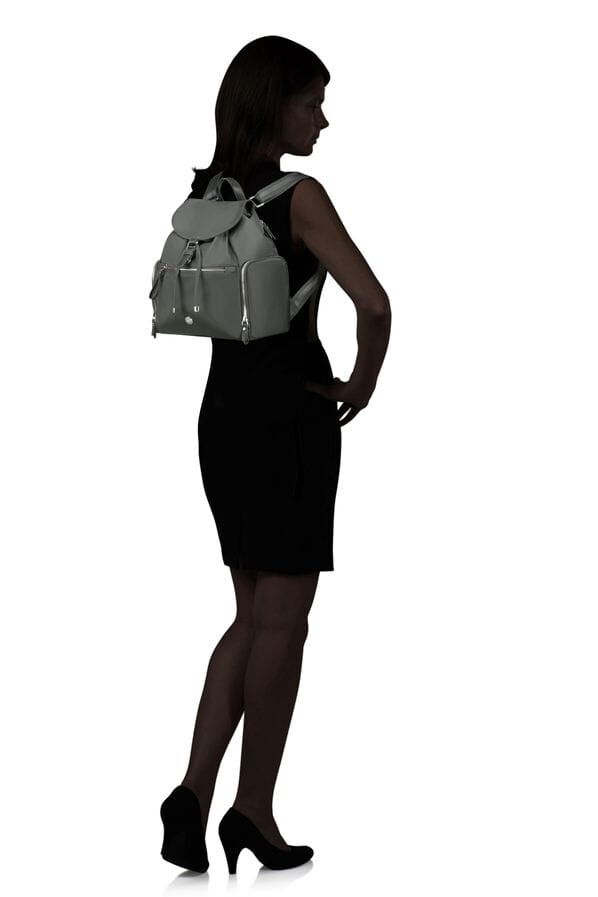Samsonite Karissa Evo Backpack 3 Pkt 1 Buckle  Gunmetal Green Samsonite Karissa Evo Backpack 3 Pkt 1 Buckle  Gunmetal Green