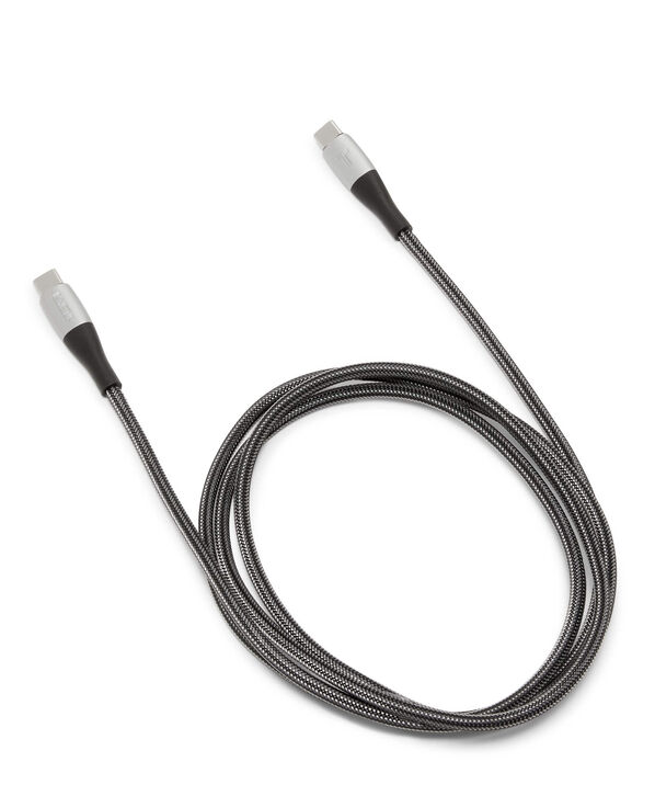 TUMI Mobile Accessory USB-C-USB-C CABLE Black Silver TUMI Mobile Accessory USB-C-USB-C CABLE Black Silver