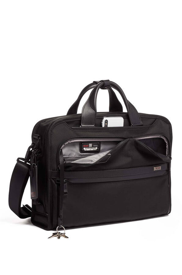 TUMI Alpha 3 SLIM THREE WAY BRIEF Black TUMI Alpha 3 SLIM THREE WAY BRIEF Black